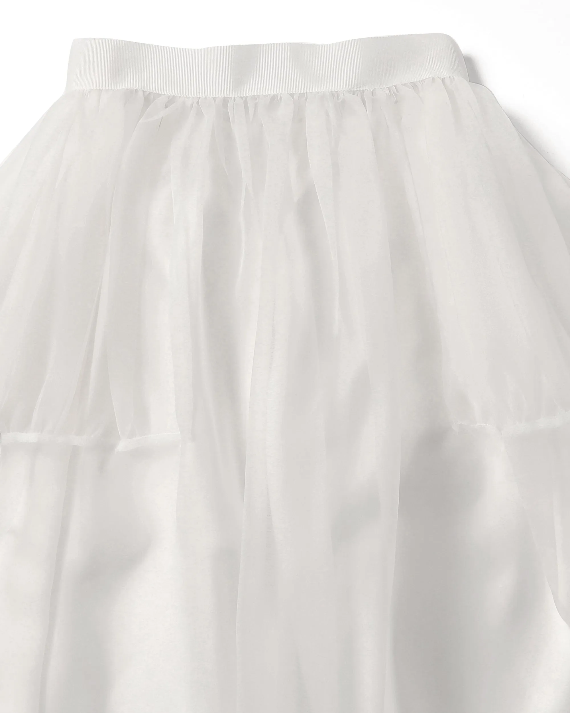 Organdy tuck skirt