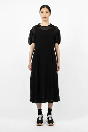 Panel Balloon Dress Black