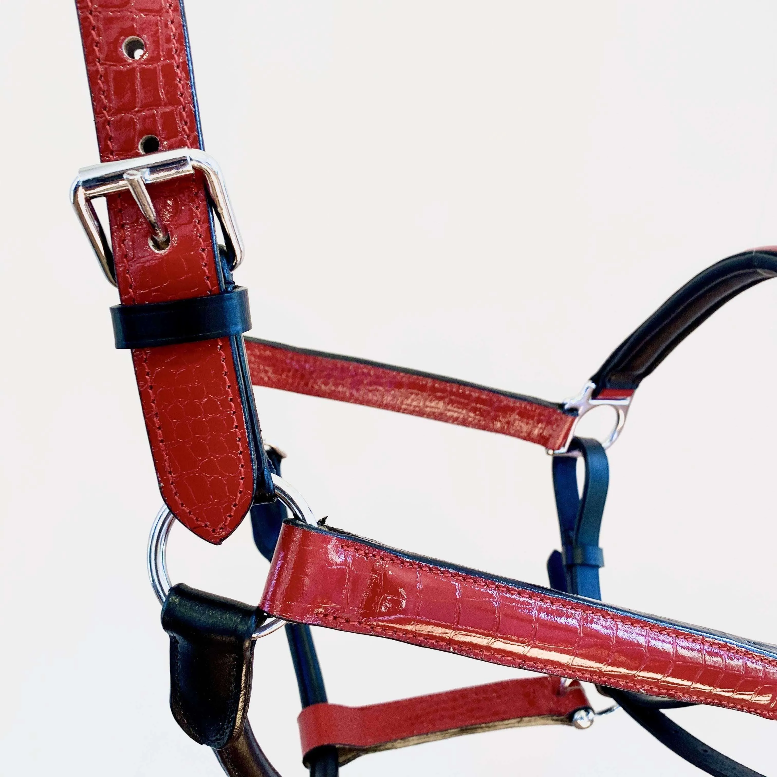 Patent Croc Raised Padded Halter