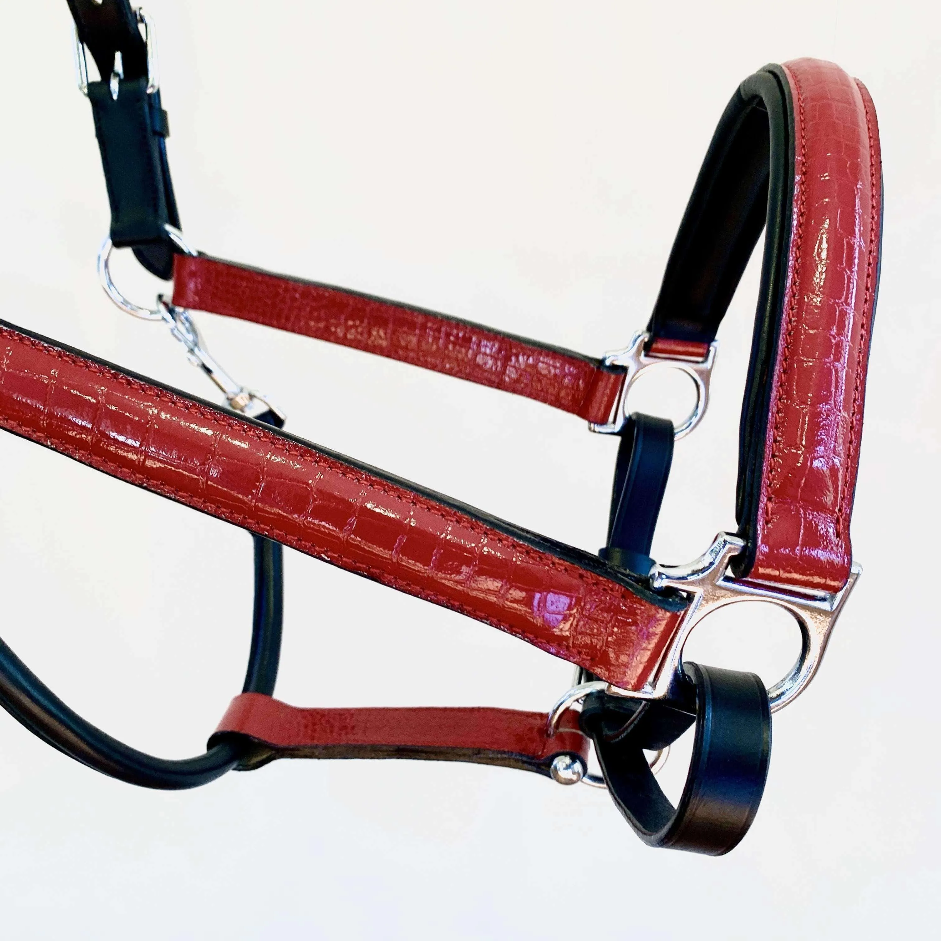 Patent Croc Raised Padded Halter