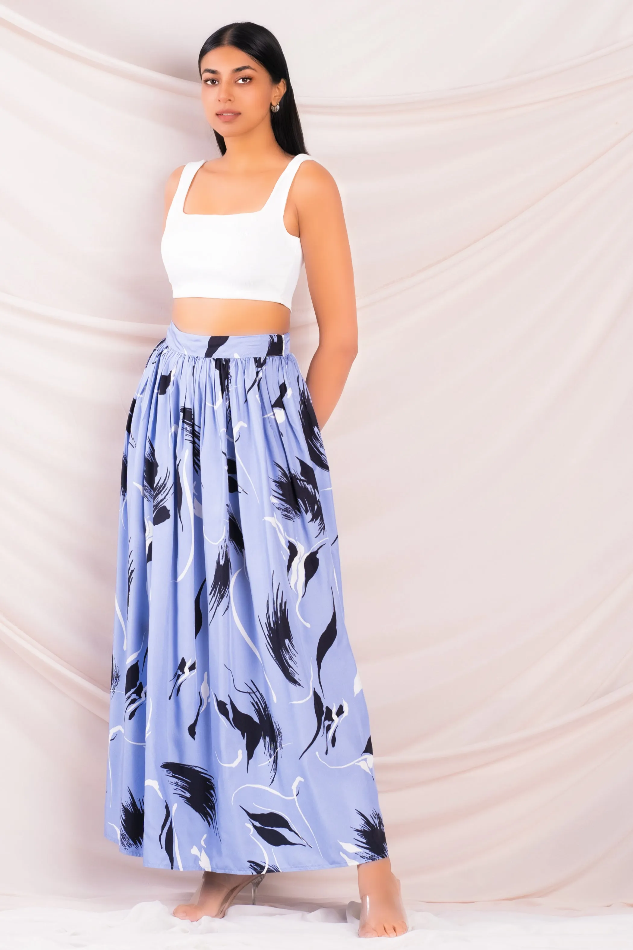 Printed Maxi Skirt