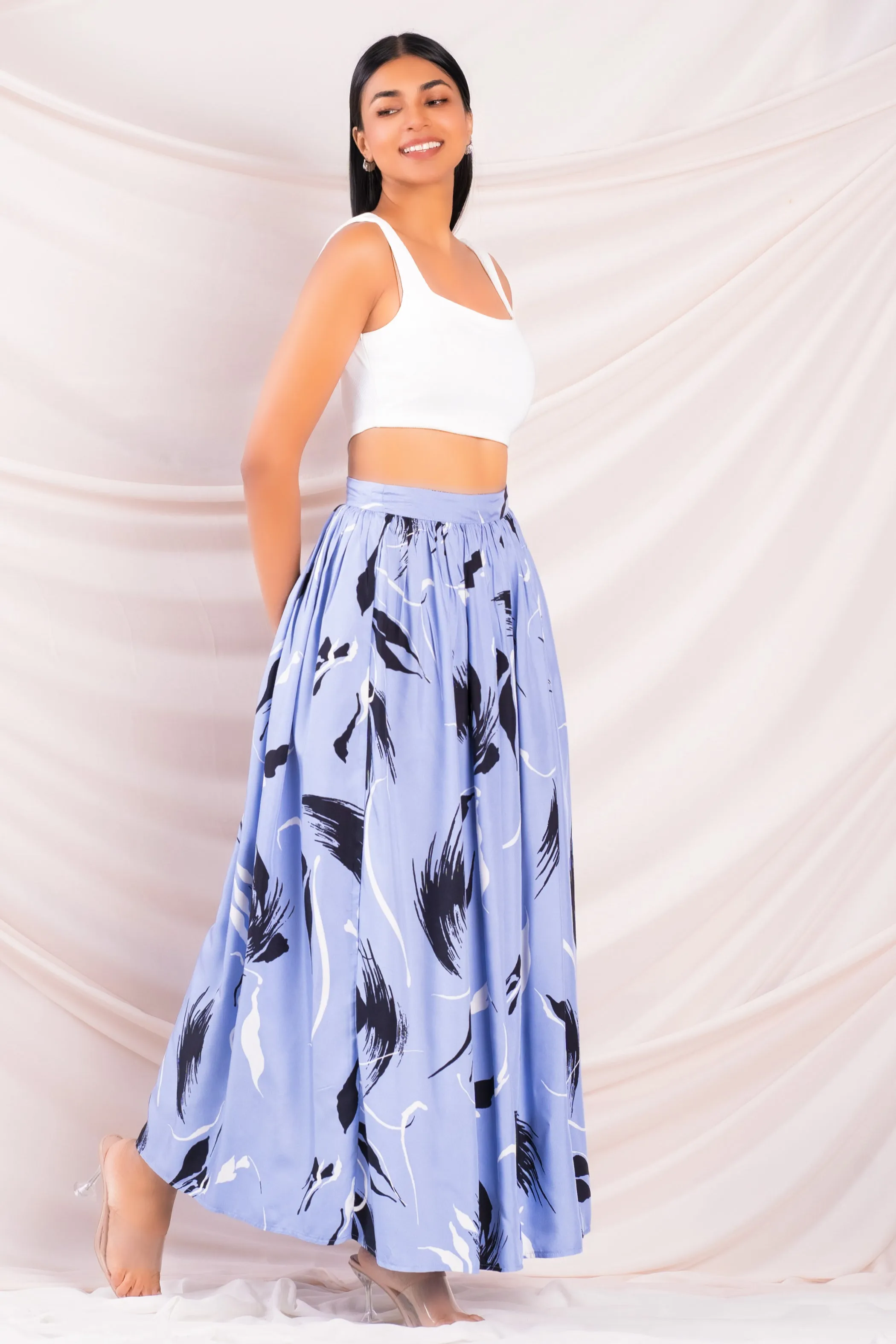 Printed Maxi Skirt