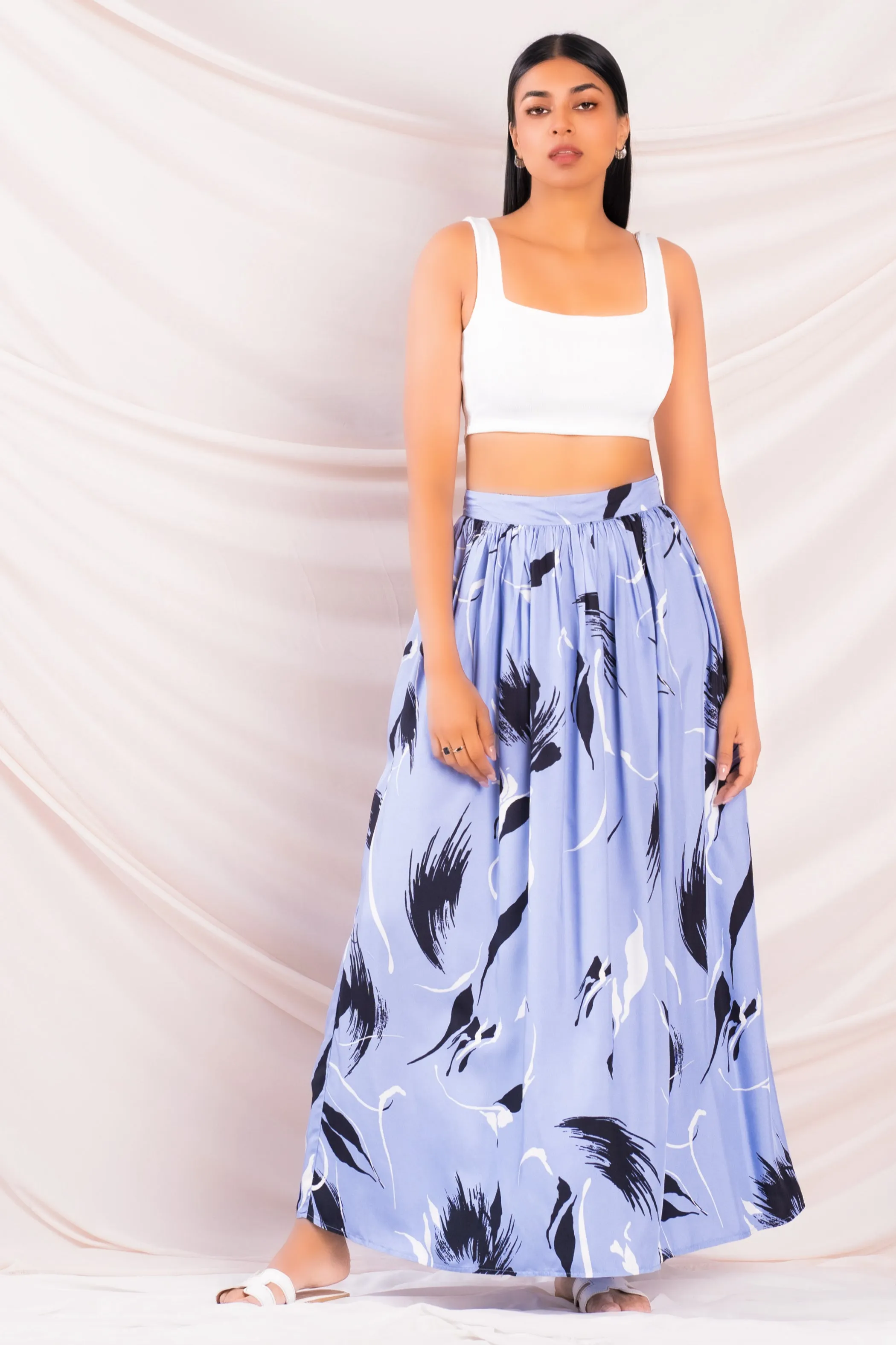 Printed Maxi Skirt