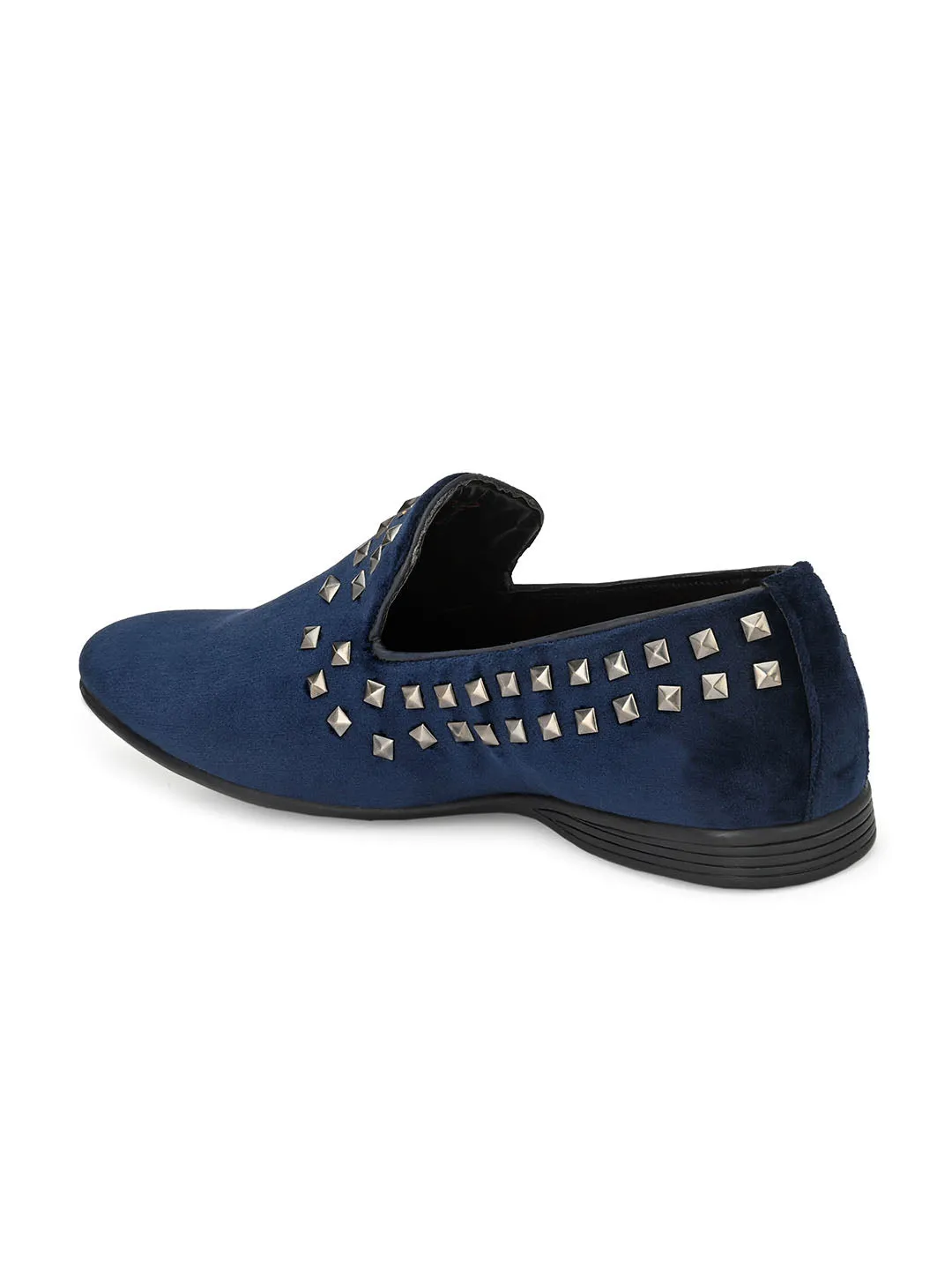 Rockstud Blue Slip-ons