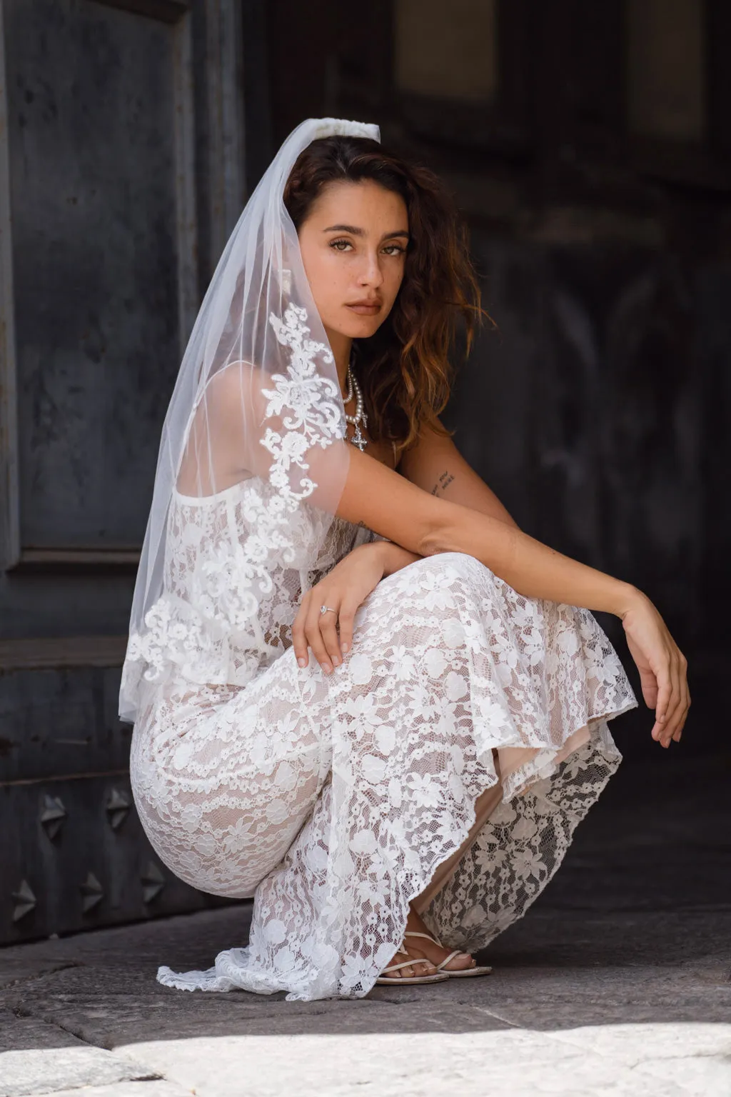 Rosemary White Lace Maxi Skirt