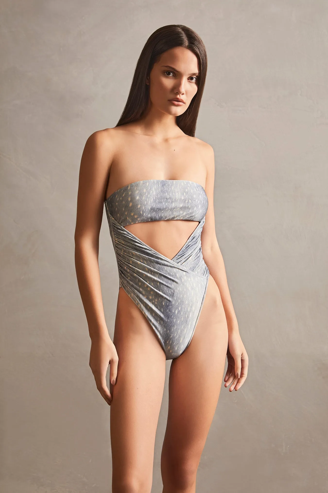 Stone Strapless Swimsuit