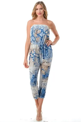 Strapless Jogger Leg Jumpsuit