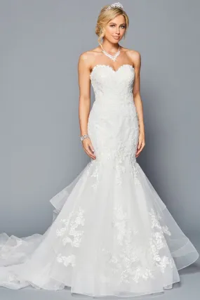 Strapless Sweetheart Neck Bridal Gown