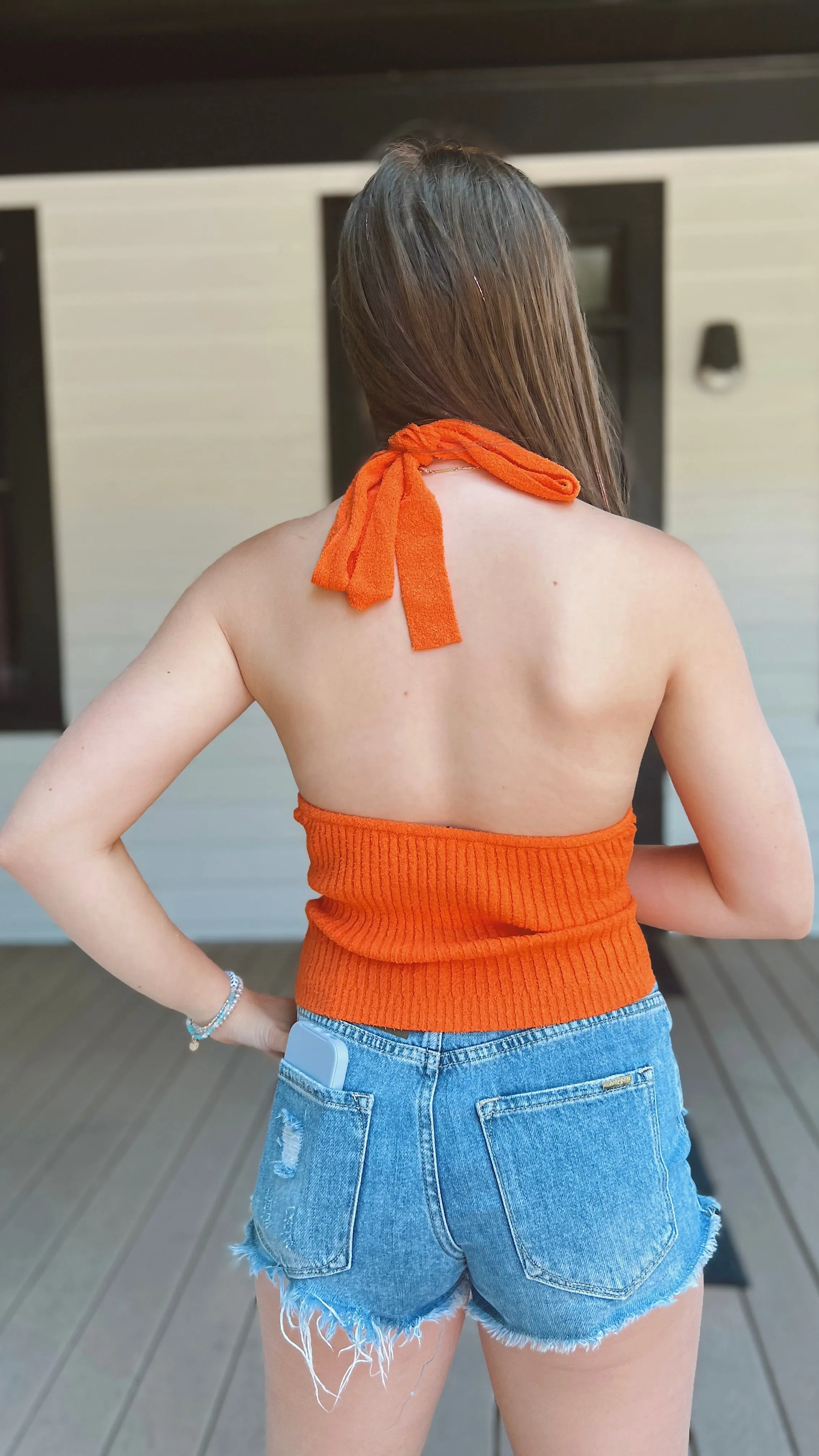 The Clemson Girl Halter Tank