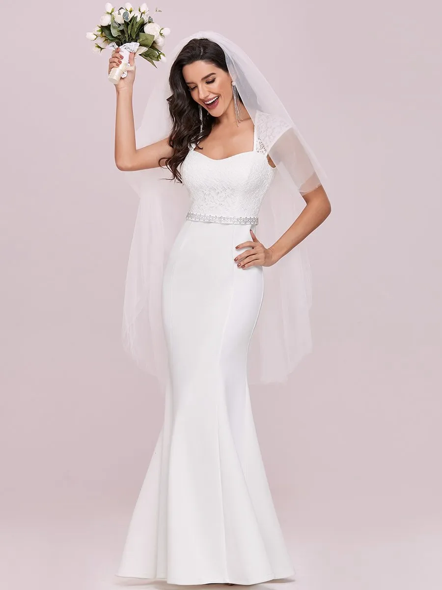 Wholesale Cap Sleeve Sweetheart Mermaid Style Wedding Dress