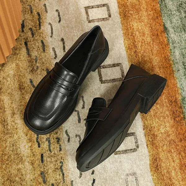 Women'S Black Slip-On Loafers 03771359